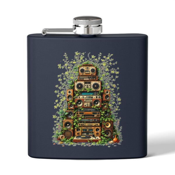 Grooves Gone Green - Stainless Steel Flask, 6oz - Image 10