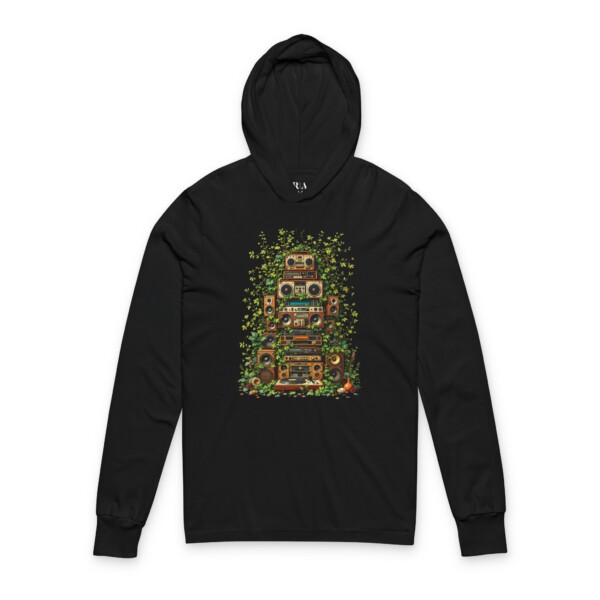 Grooves Gone Green - Hooded Long Sleeve Tee Shirt - Image 4