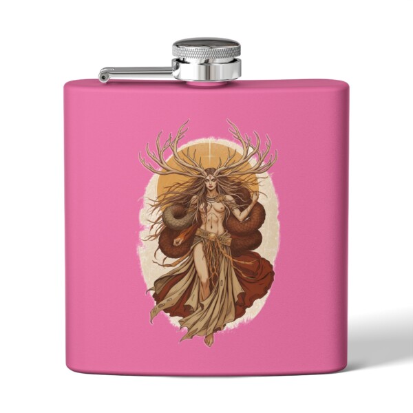 Guardian of the Mystical Wilds- Stainless Steel Flask, 6oz - Image 12