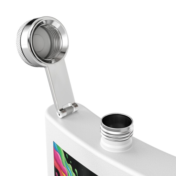 Grooves of the Galaxy - Stainless Steel Flask, 6oz - Image 3