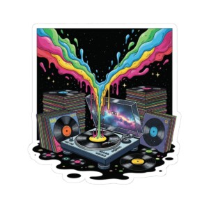 Grooves of the Galaxy - Kiss Cut Sticker