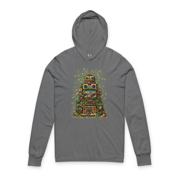 Grooves Gone Green - Hooded Long Sleeve Tee Shirt - Image 3