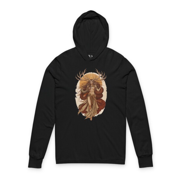 Guardian of the Mystical Wilds - Hooded Long Sleeve Tee Shirt - Image 4