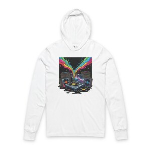 Grooves of the Galaxy - Hooded Long Sleeve Tee Shirt