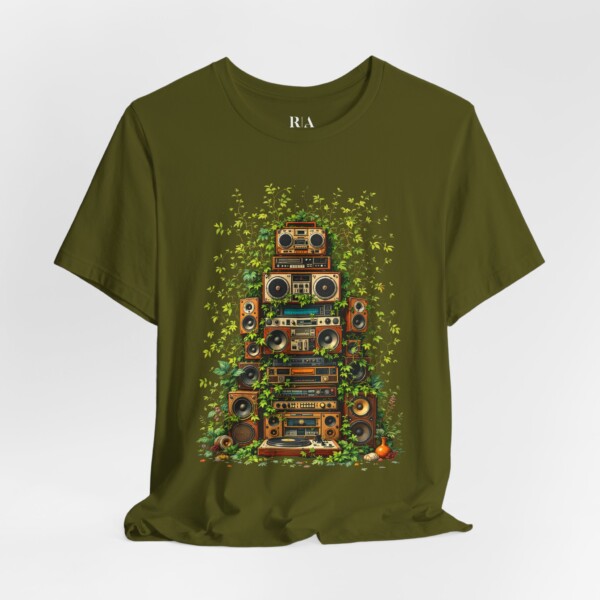 Grooves Gone Green - Jersey Cotton Graphic Tee Shirt - Image 2