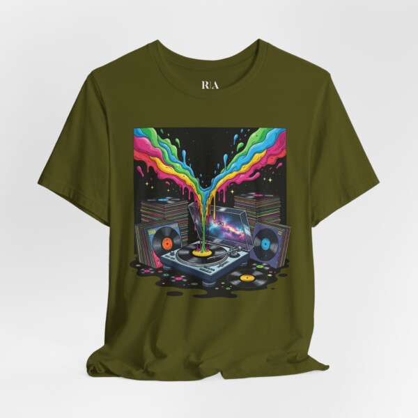 Grooves of the Galaxy - Jersey Cotton Graphic Tee Shirt - Image 2