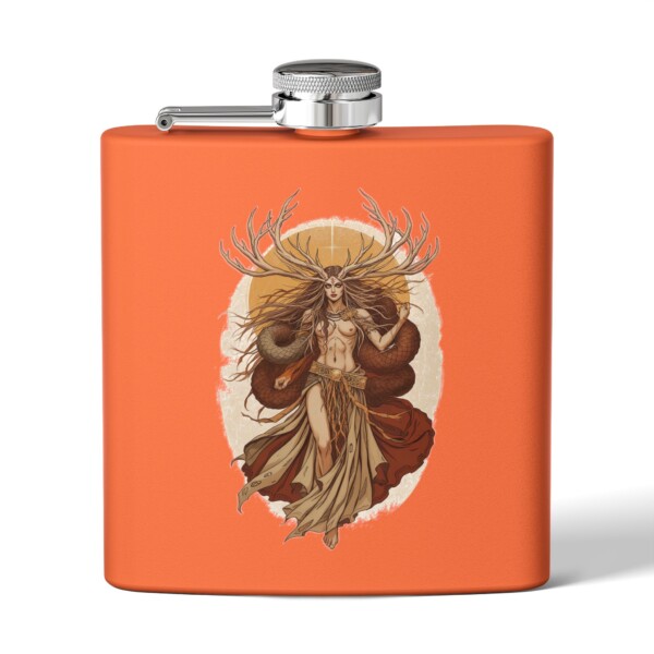Guardian of the Mystical Wilds- Stainless Steel Flask, 6oz - Image 8