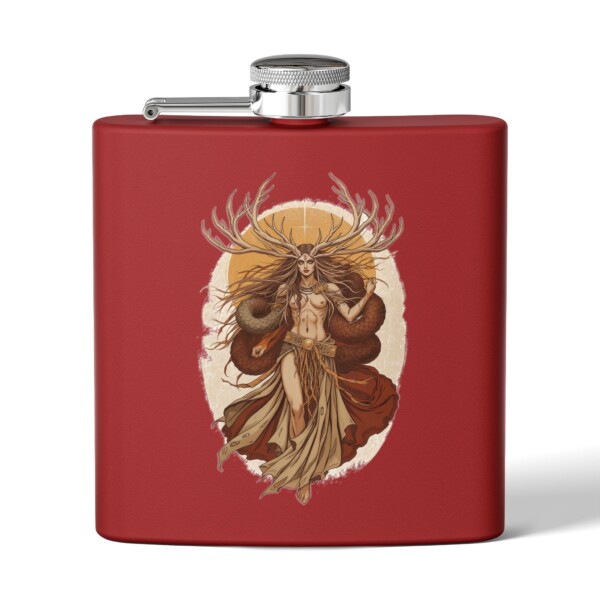 Guardian of the Mystical Wilds- Stainless Steel Flask, 6oz - Image 7