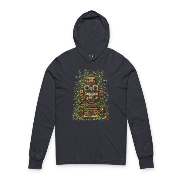 Grooves Gone Green - Hooded Long Sleeve Tee Shirt - Image 2