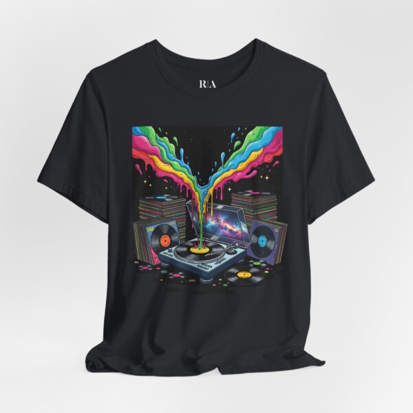 Grooves of the Galaxy - Jersey Cotton Graphic Tee Shirt - Image 4
