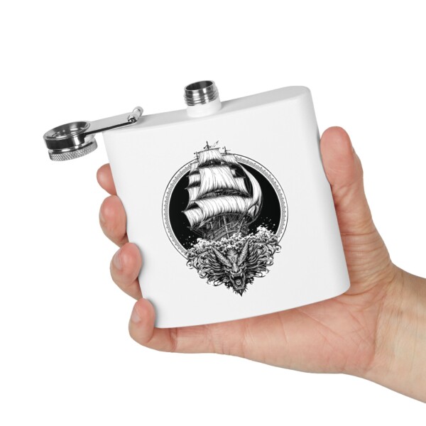Abyssal Roar- Stainless Steel Flask, 6oz - Image 4