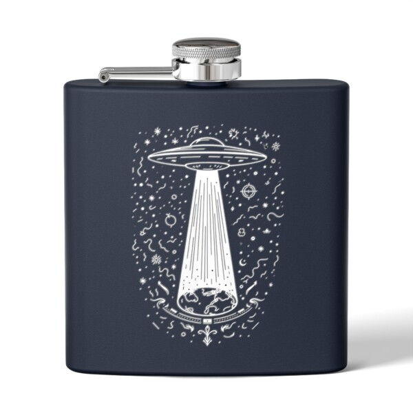 Alien Beacon- Stainless Steel Flask, 6oz