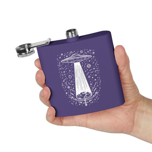 Alien Beacon- Stainless Steel Flask, 6oz - Image 5