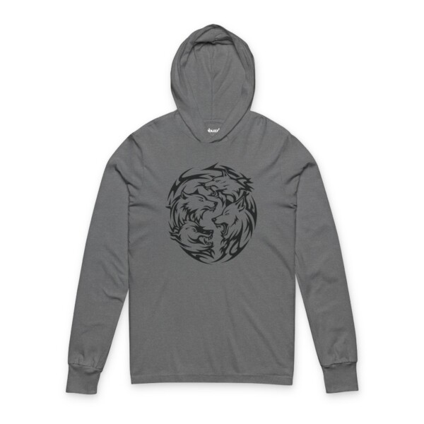Alpha’s Embrace - Hooded Long Sleeve Tee Shirt - Image 3