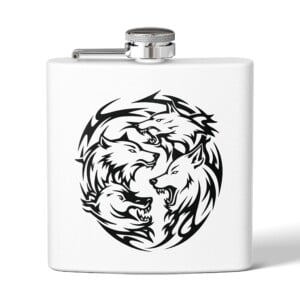 Alpha’s Embrace- Stainless Steel Flask, 6oz