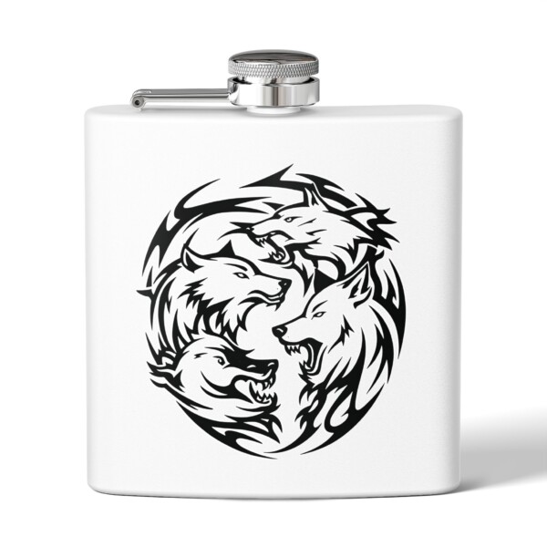 Alpha’s Embrace- Stainless Steel Flask, 6oz