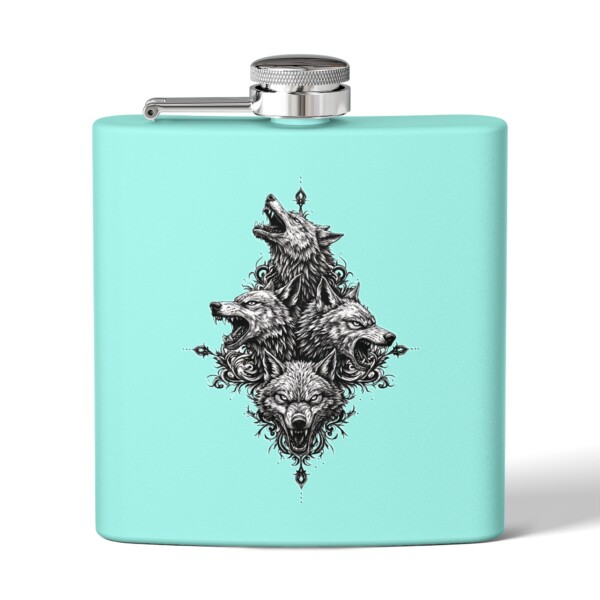 Alpha’s Wrath - Stainless Steel Flask, 6oz - Image 5