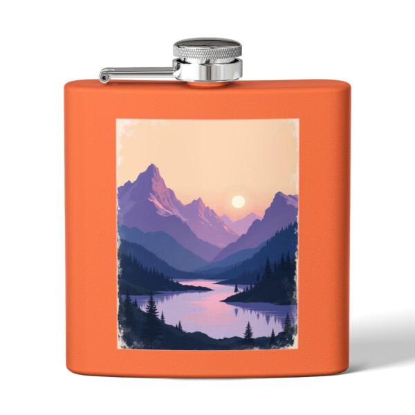Alpine Afterglow - Stainless Steel Flask, 6oz - Image 7
