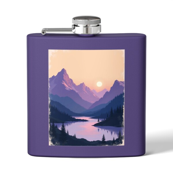Alpine Afterglow - Stainless Steel Flask, 6oz - Image 6