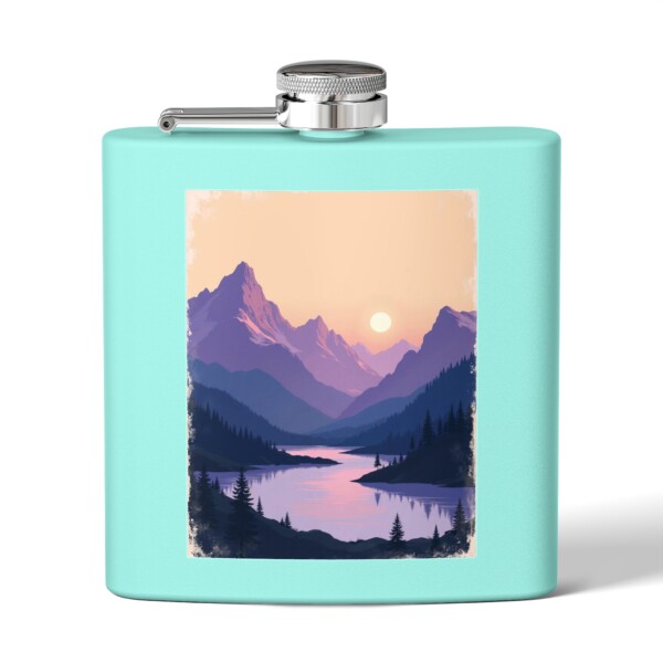 Alpine Afterglow - Stainless Steel Flask, 6oz - Image 5