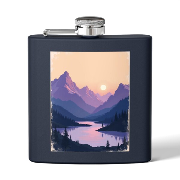 Alpine Afterglow - Stainless Steel Flask, 6oz - Image 8
