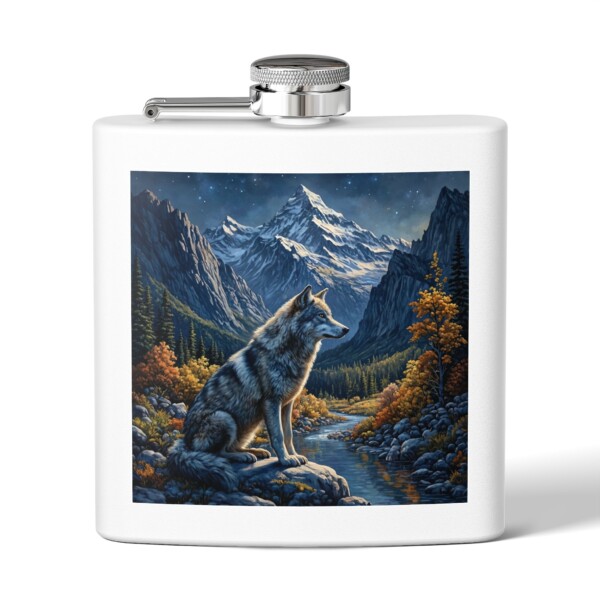 Alpine Guardian- Stainless Steel Flask, 6oz
