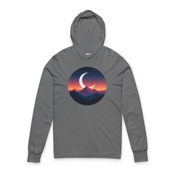 Alpine Moonlit Dream - Hooded Long Sleeve Tee Shirt - Image 3