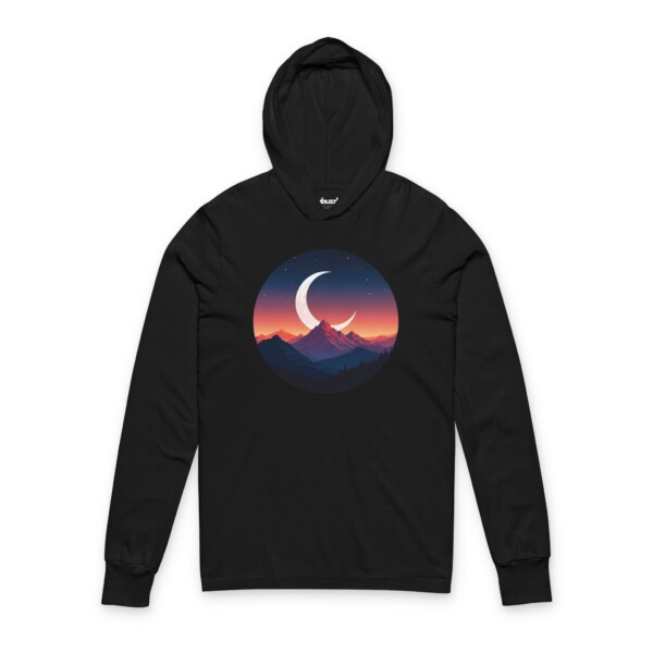 Alpine Moonlit Dream - Hooded Long Sleeve Tee Shirt - Image 4