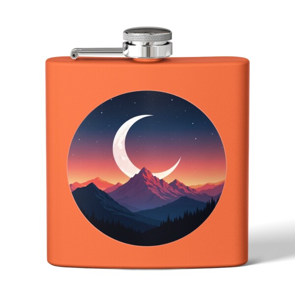 Alpine Moonlit Dream- Stainless Steel Flask, 6oz - Image 8