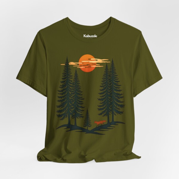 Among the Pines- Jersey Cotton Graphic Tee Shirt - Image 2