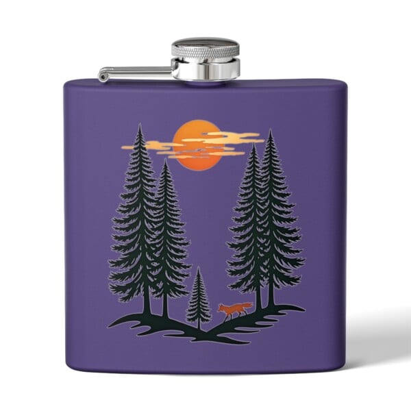Among the Pines- Stainless Steel Flask, 6oz - Image 6