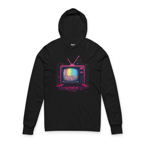 Analog Dreams in a Digital World - Hooded Long Sleeve Tee Shirt - Image 4