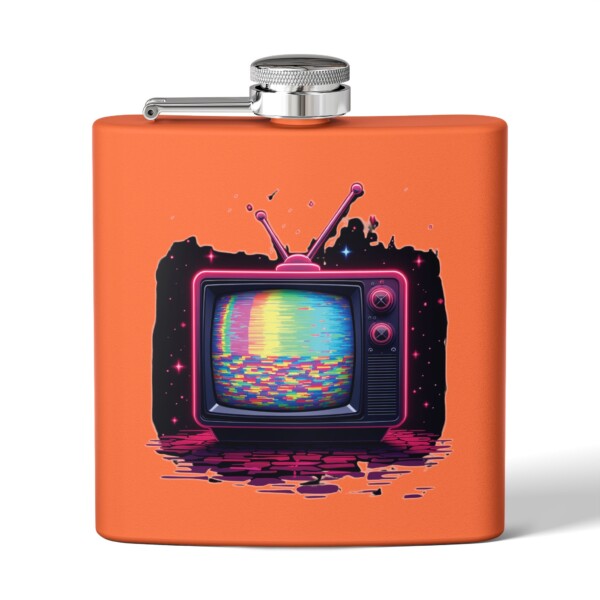 Analog Dreams in a Digital World- Stainless Steel Flask, 6oz - Image 8