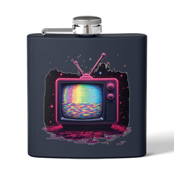 Analog Dreams in a Digital World- Stainless Steel Flask, 6oz - Image 10