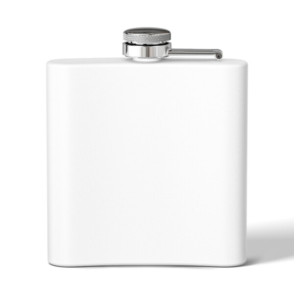 Analog Dreams in a Digital World- Stainless Steel Flask, 6oz - Image 2