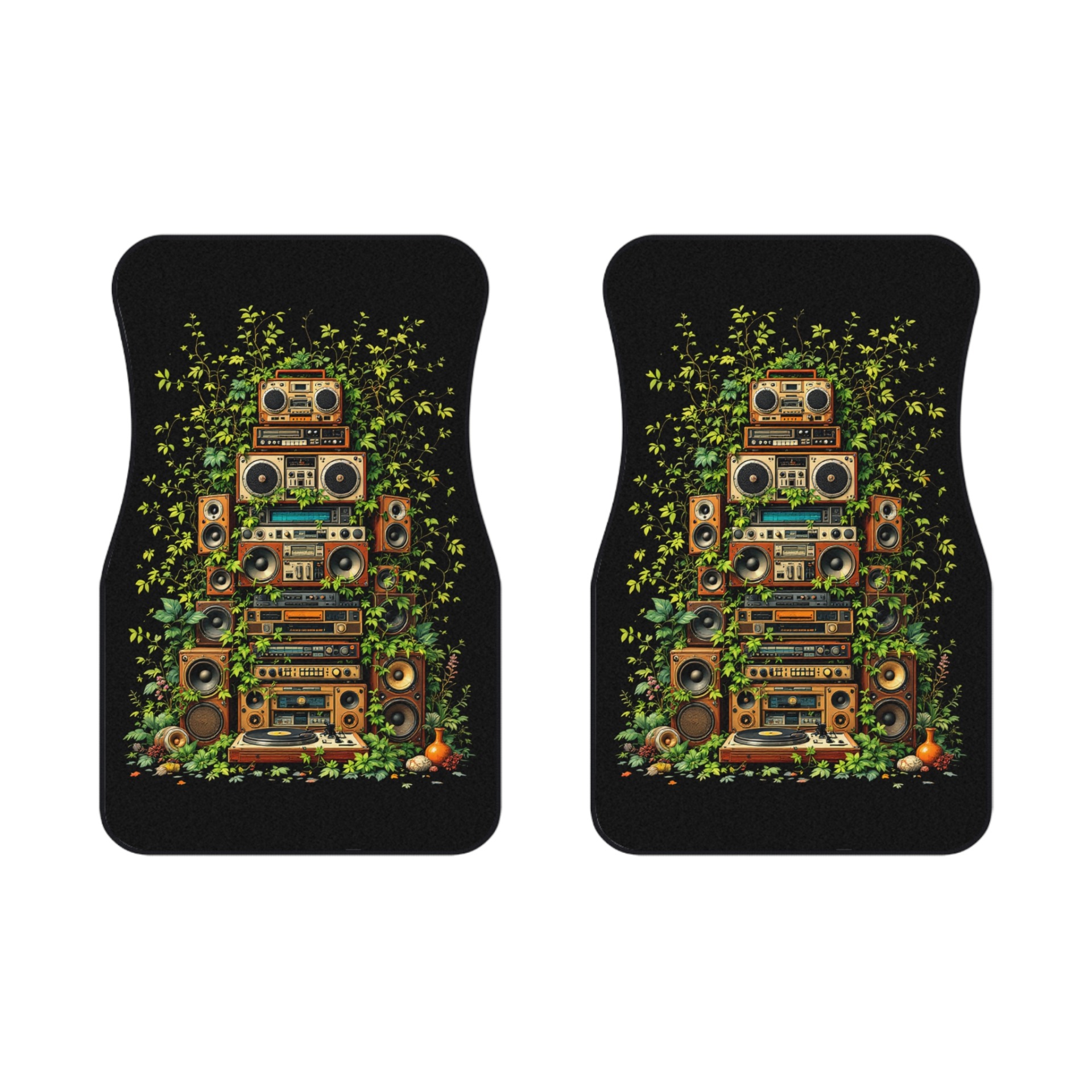 Grooves Gone Green - Car Mats (2x Front)