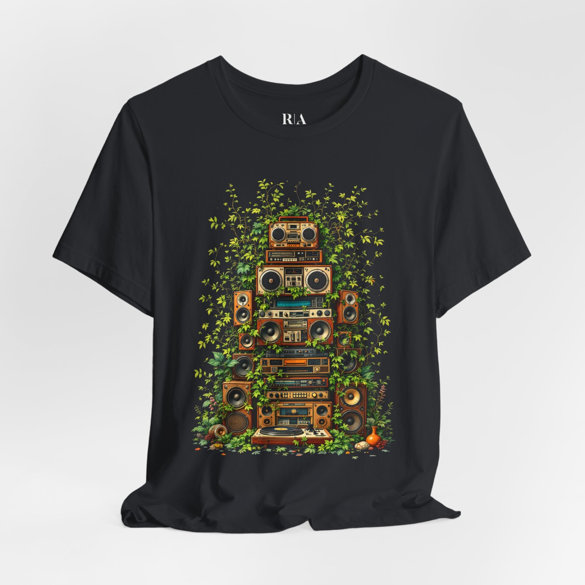 Grooves Gone Green - Jersey Cotton Graphic Tee Shirt - Image 4