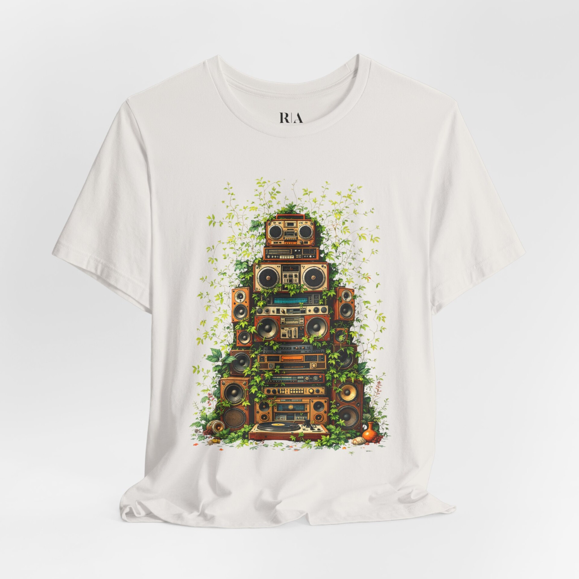 Grooves Gone Green - Jersey Cotton Graphic Tee Shirt - Image 3