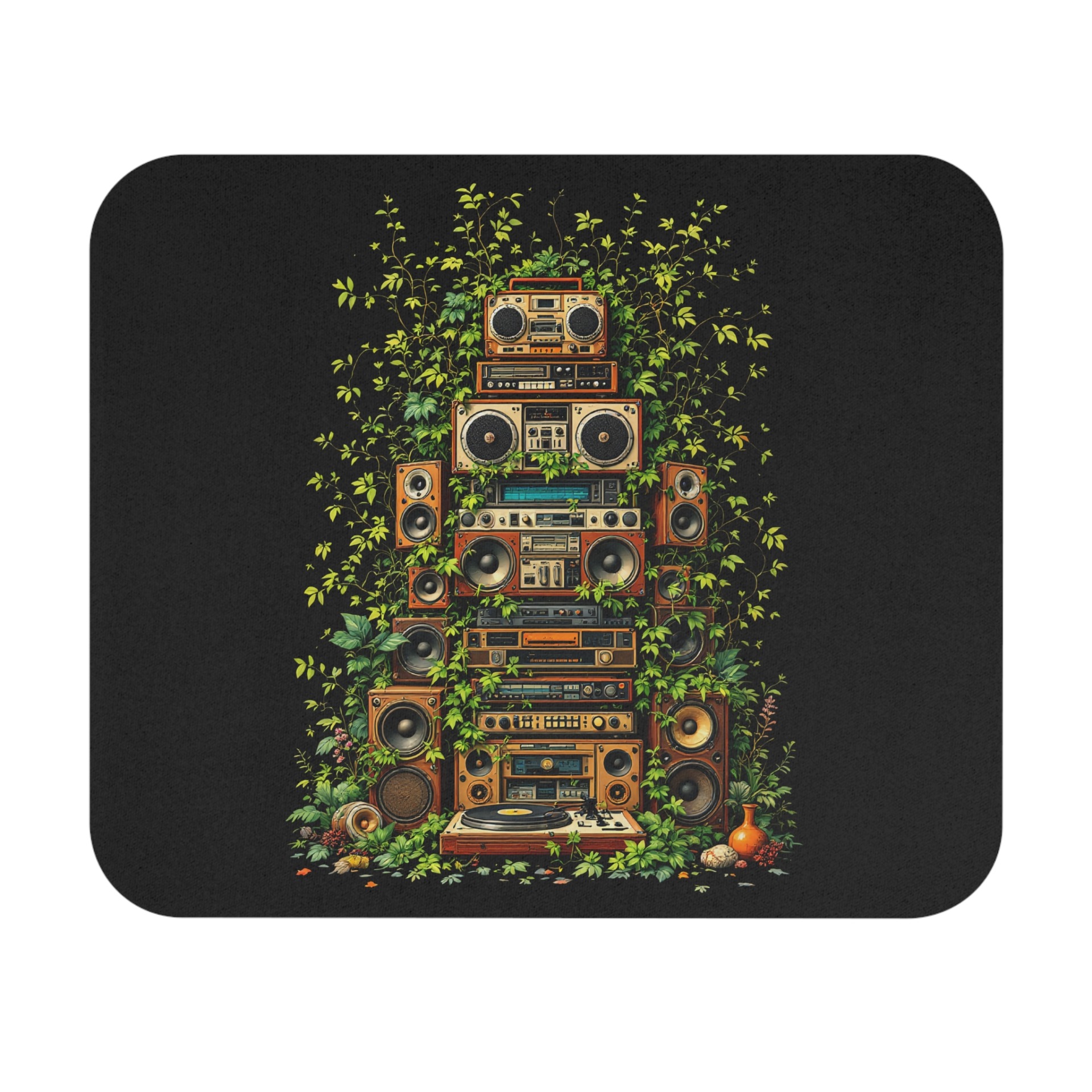 Grooves Gone Green - Mouse Pad
