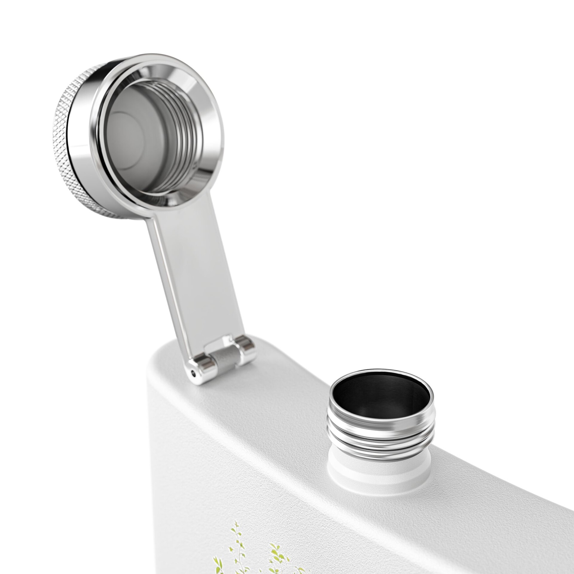 Grooves Gone Green - Stainless Steel Flask, 6oz - Image 3