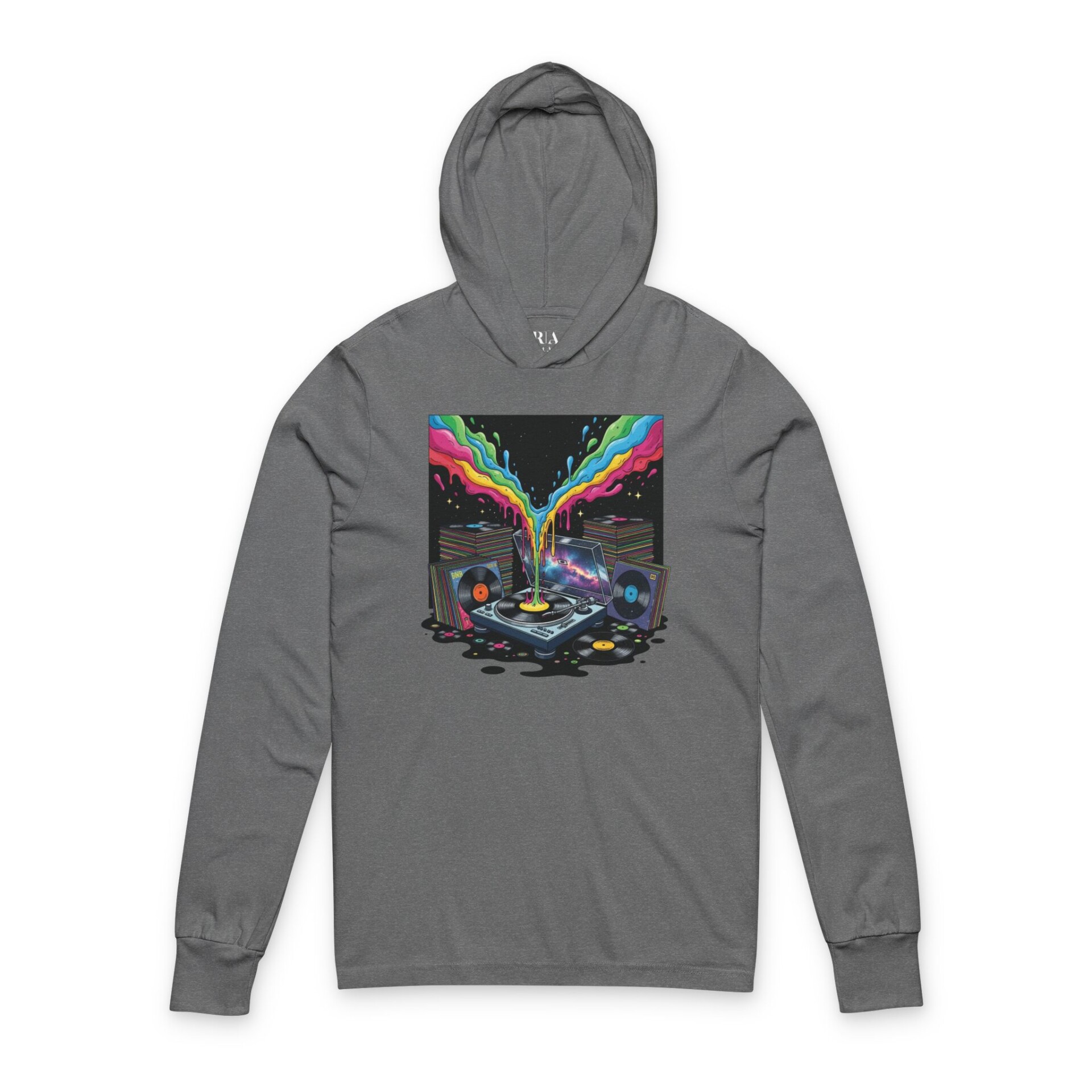 Grooves of the Galaxy - Hooded Long Sleeve Tee Shirt - Image 3