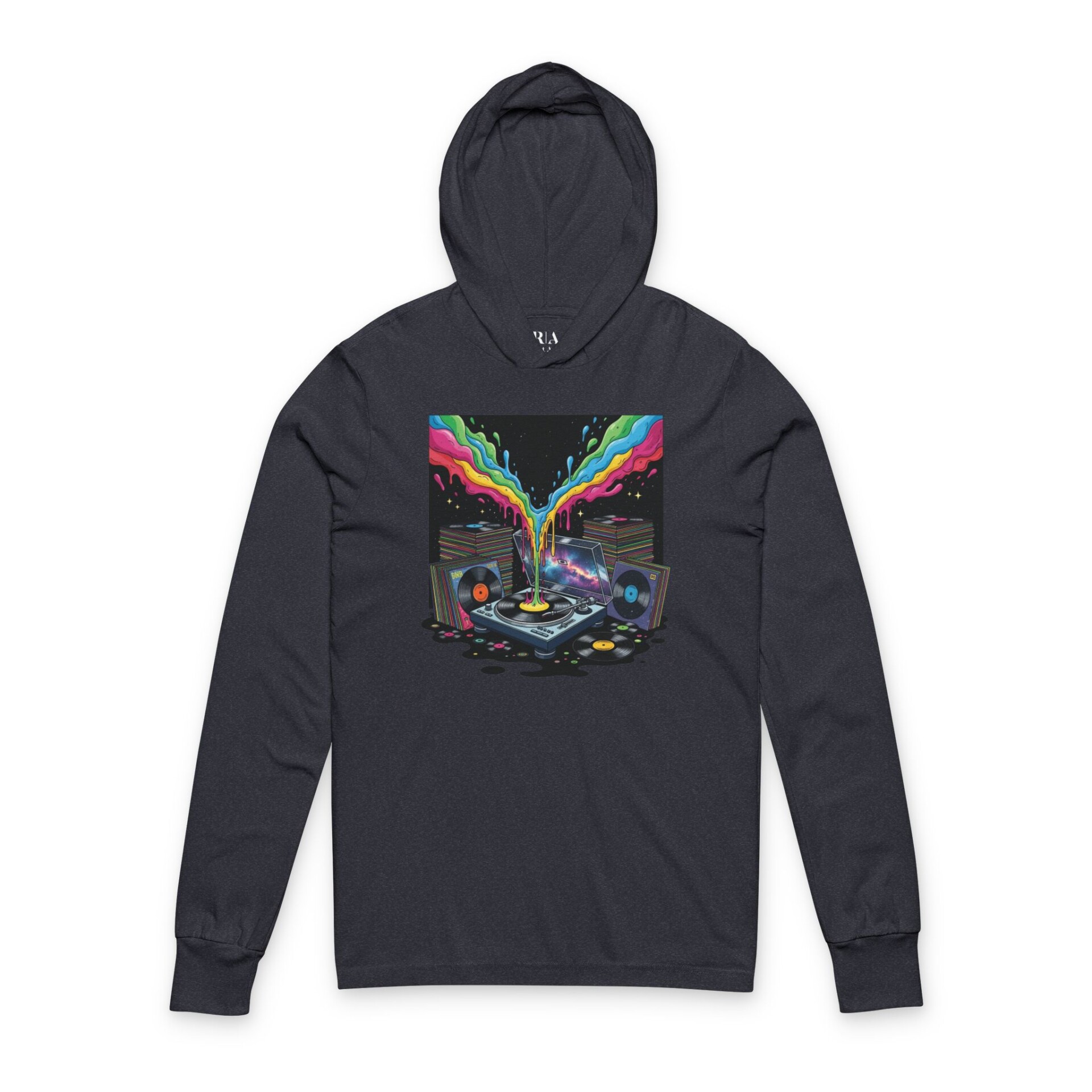 Grooves of the Galaxy - Hooded Long Sleeve Tee Shirt - Image 2