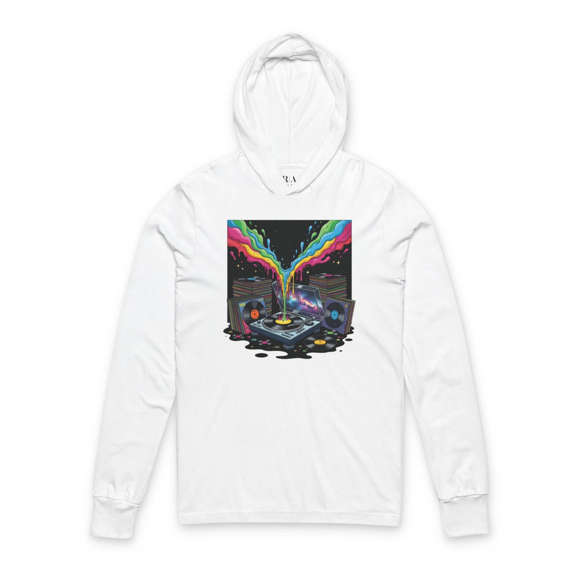 Grooves of the Galaxy - Hooded Long Sleeve Tee Shirt