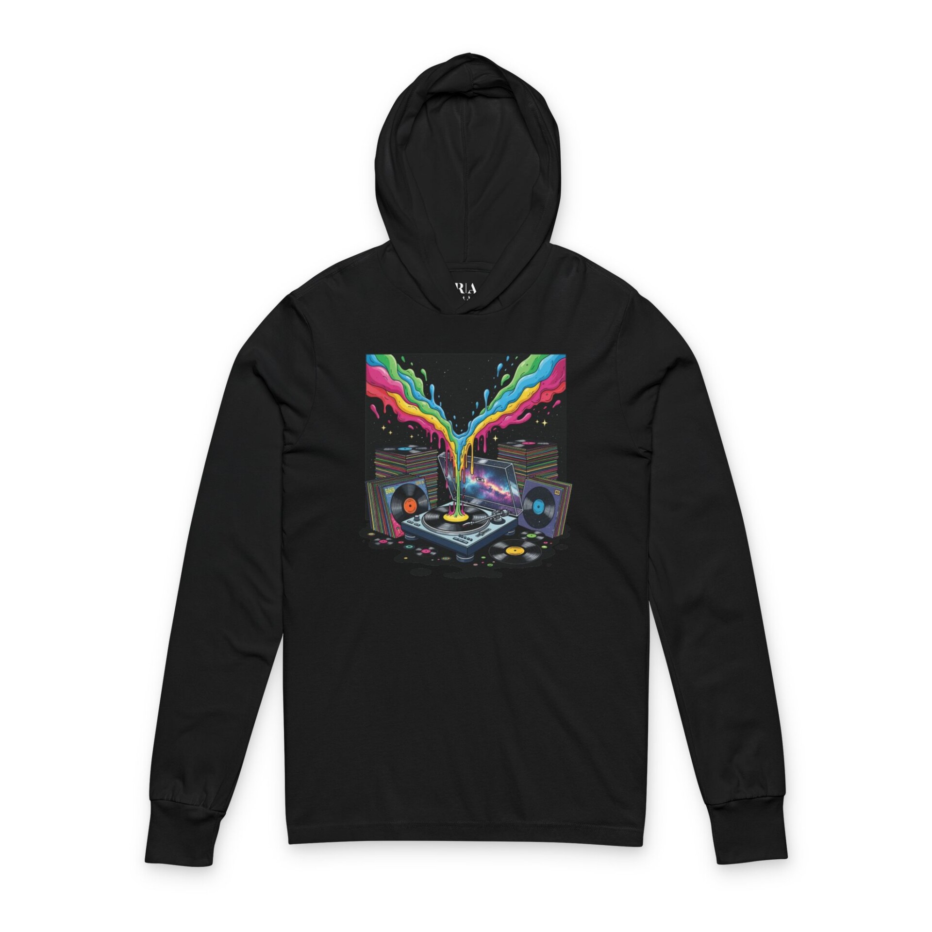 Grooves of the Galaxy - Hooded Long Sleeve Tee Shirt - Image 4