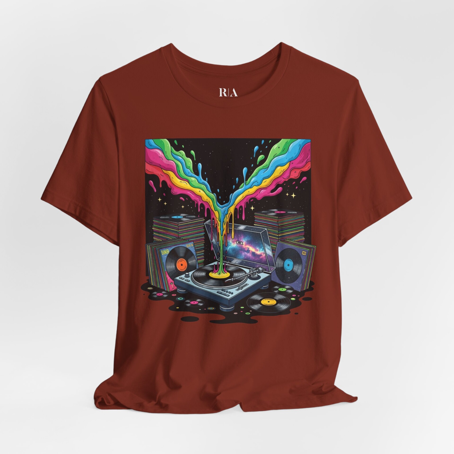 Grooves of the Galaxy - Jersey Cotton Graphic Tee Shirt