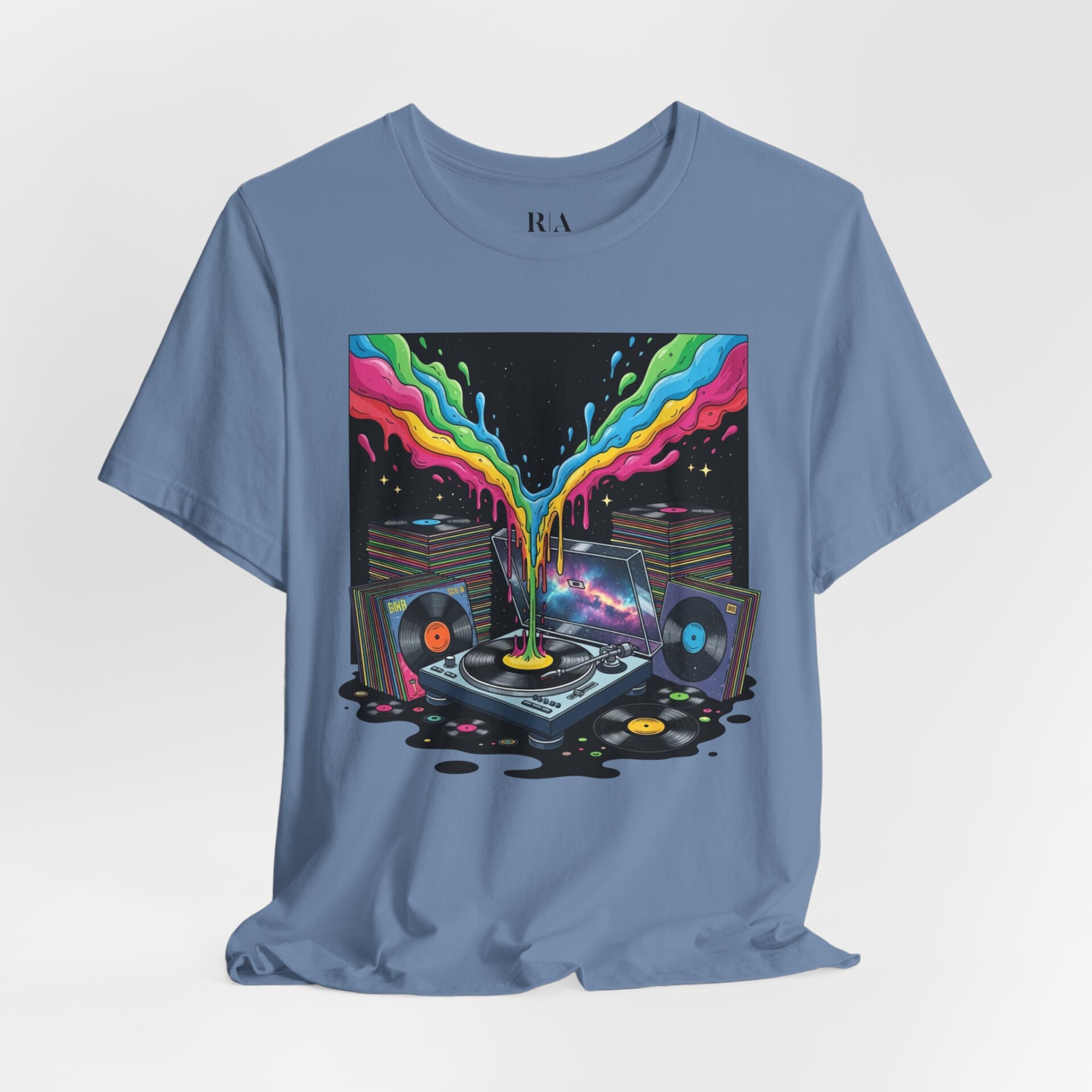 Grooves of the Galaxy - Jersey Cotton Graphic Tee Shirt - Image 5