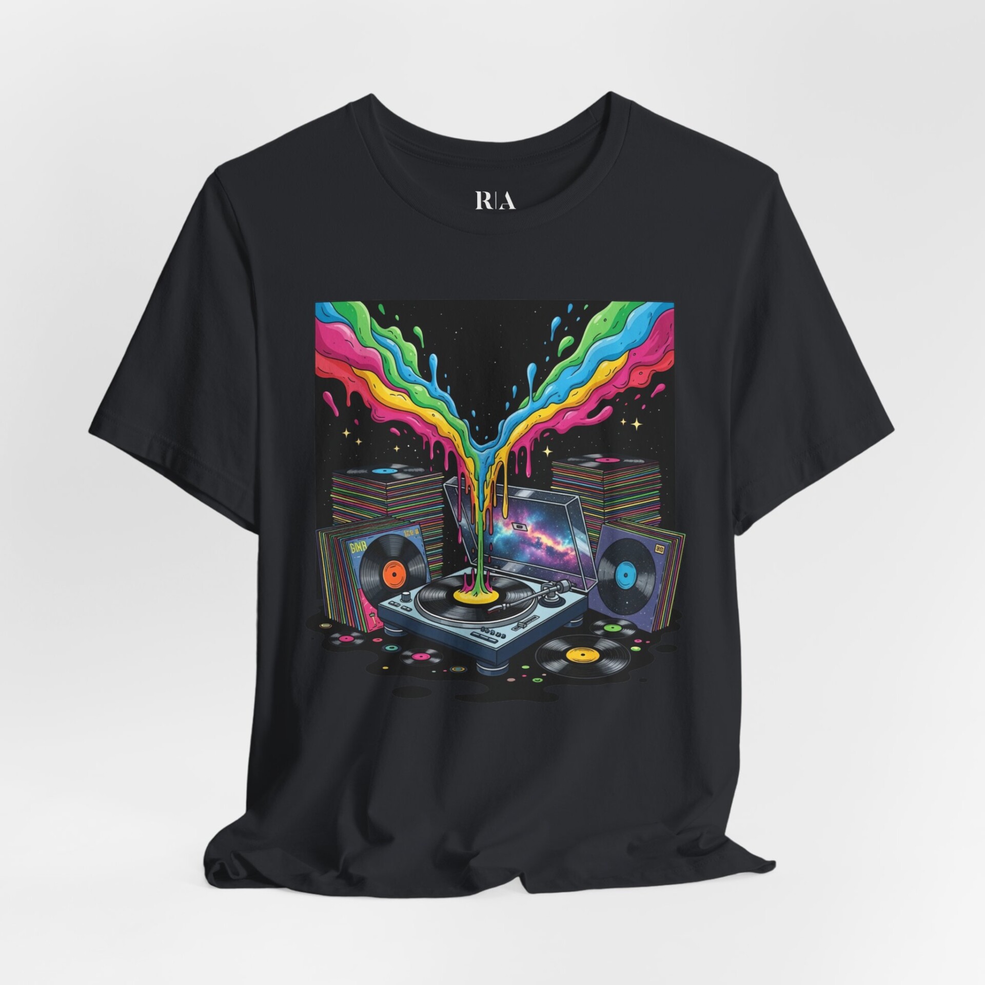 Grooves of the Galaxy - Jersey Cotton Graphic Tee Shirt - Image 4