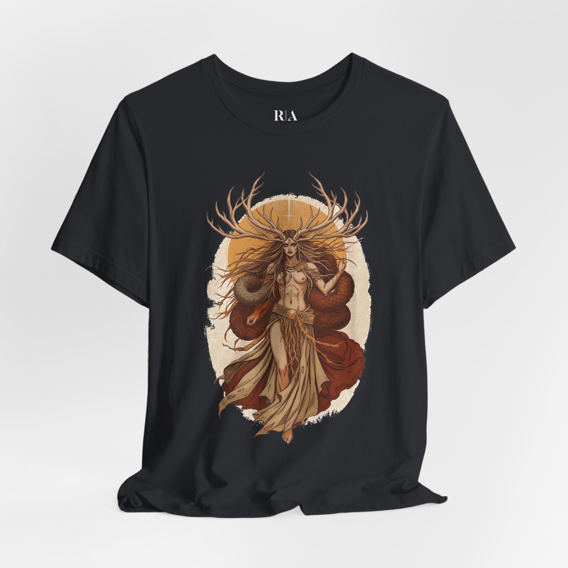 Guardian of the Mystical Wilds - Jersey Cotton Graphic Tee Shirt - Image 4