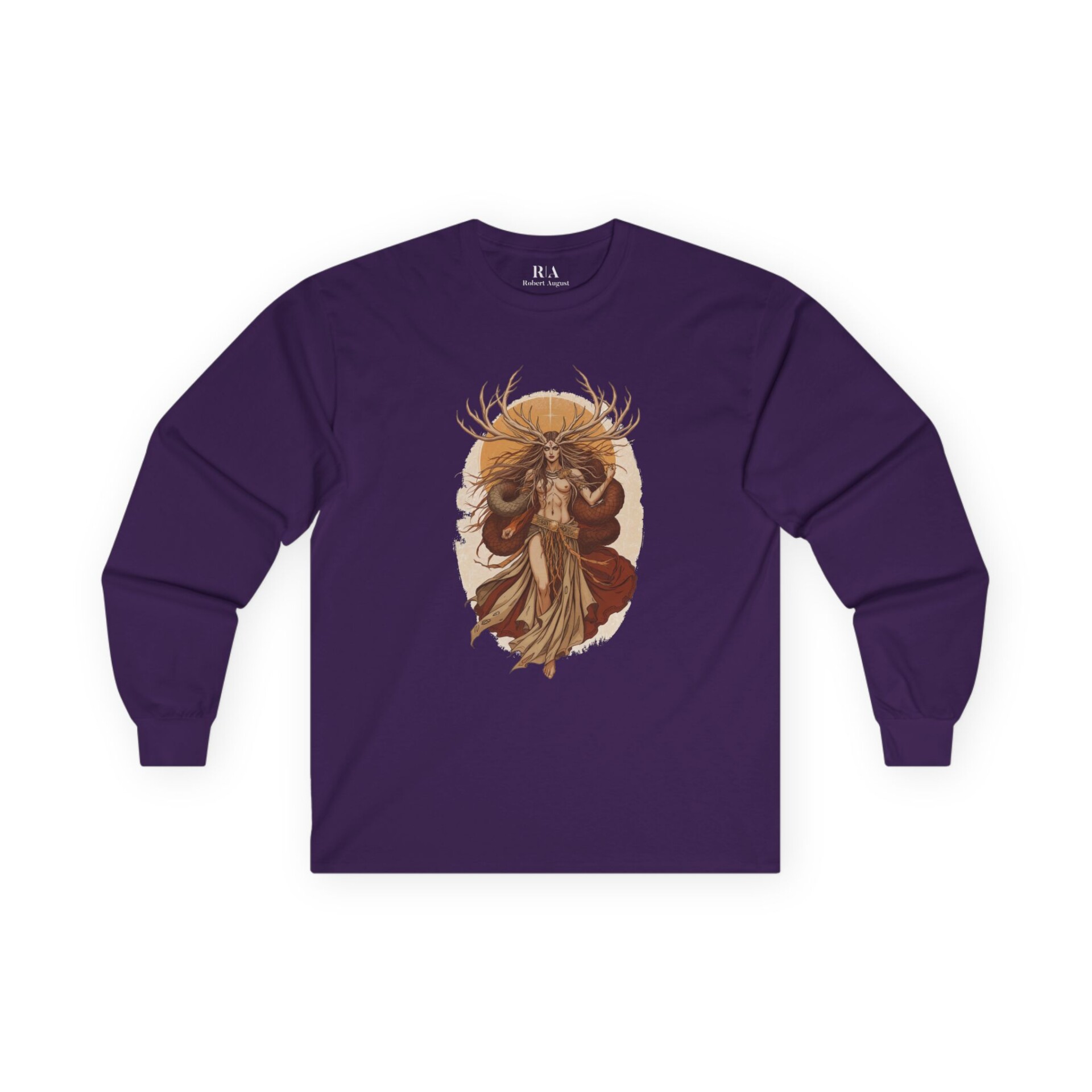 Guardian of the Mystical Wilds - Long Sleeve Graphic Tee - Image 3