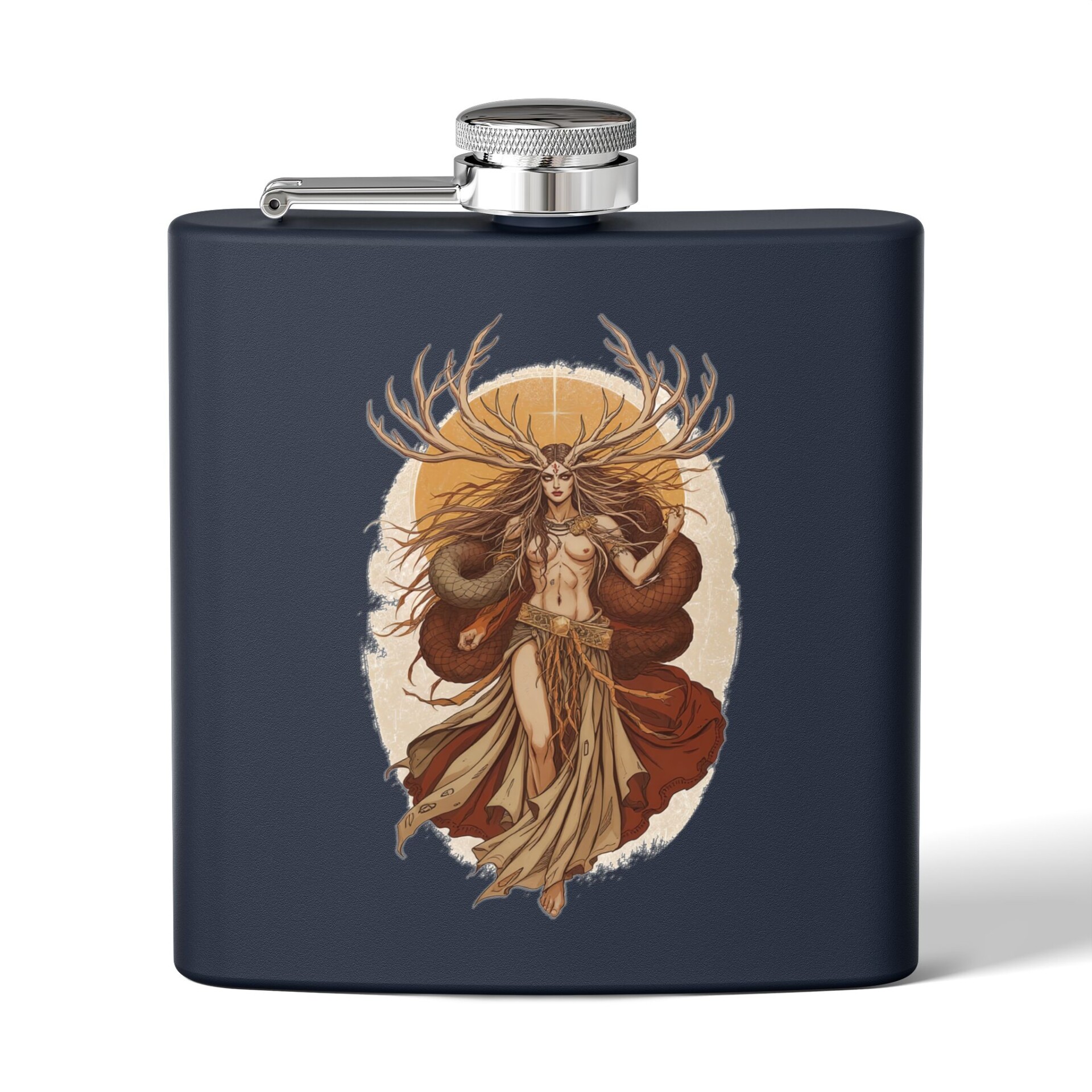 Guardian of the Mystical Wilds- Stainless Steel Flask, 6oz - Image 10